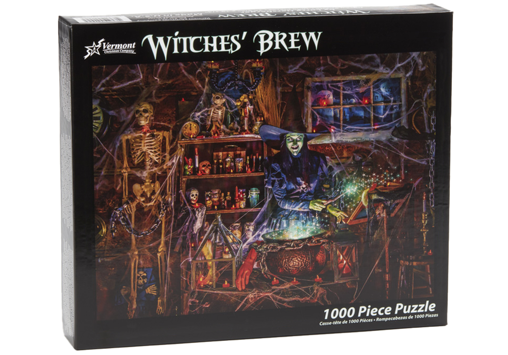 Vermont Christmas Company Witches' Brew Jigsaw Puzzle - 1000 Piece Halloween Puzzles for Adults with Randomly Shaped Pieces - Fully Interlocking Halloween Puzzles 1000 Pieces (26 5/8" x 19 1/4") - image 2 of 3