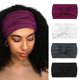 thumbnail image 5 of Paquete de 4 diademas de turbante para mujer, pelo vintage con estampado de flores, elástico cruzado, 5 of 8