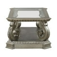 thumbnail image 3 of DeeHome ACME Northville Coffee Table in Antique Silver & Clear Glass 86930, 3 of 5