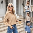 thumbnail image 5 of Clothing 2025 Super Soft Wrinkle Free Button Down Shirts for Women Formal Work Dress Blouses Tops Womens Button Down Shirts Boyfriend Long Sleeve Oversized Blouses Tops, 5 of 5
