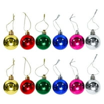 Tyidzon 6Pcs 1.18" Small Christmas Ball Ornaments Shatterproof Christmas Decorations Tree Balls for Holiday Wedding Party Decor