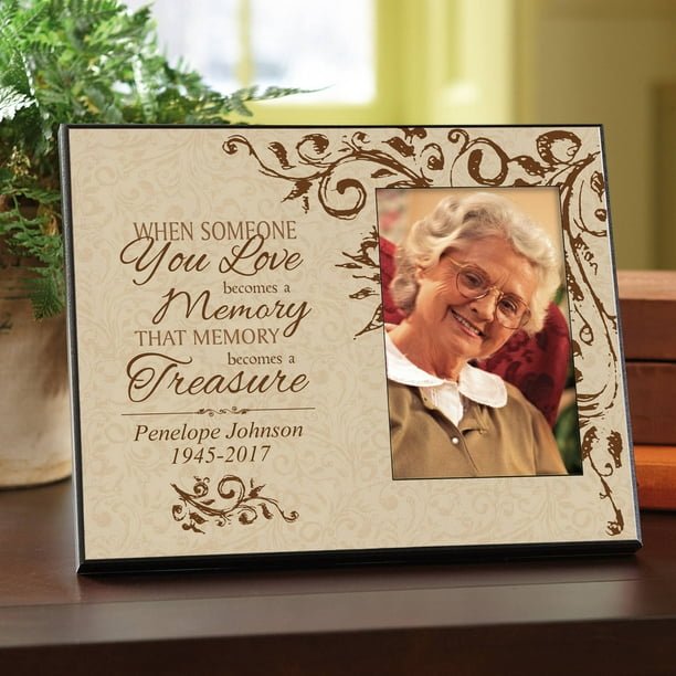 Personalized Treasured Memories Sympathy Frame Com