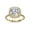 Yellow Gold, variant on Halo Solitaire Engagement Ring for women, 2.10 Carat (ctw) Cushion and Round Cut Lab Grown Diamond Ring In 14K Rose Gold Over Sterling Silver F-G-H, SI Quality Gifts For Her Ring Size-4