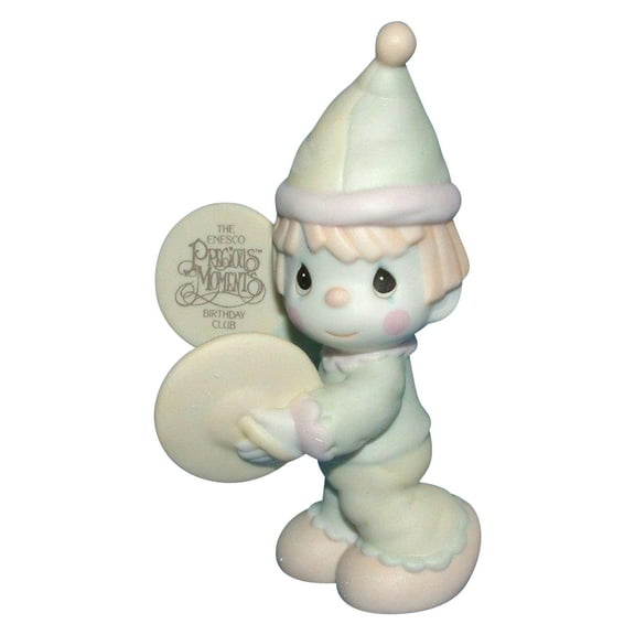 Precious Moments Figurine: b0102 A Smile's the Cymbal of Joy (4.5") Birthday Club