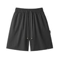 thumbnail image 2 of DDAPJ pyju Mens Drawstring Workout Shorts Big and Tall Athletic Shorts Lightweight Sports Bodybuilding Basketball Shorts with Pockets Black XL, 2 of 8