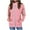 Pink, variant on Fesfesfes Fashion Women Flannel Jacket Long Sleeve Open Front Loose Outerwear Blouse Coat Pockets Blouse Tops On Sale