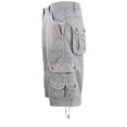 thumbnail image 3 of MSLM Men's Relaxed Fit Multi Pocket Cotton Casual Military Cargo Shorts (Gray, 34), 3 of 3