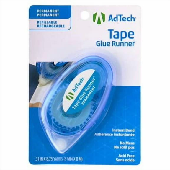AdTech Tape Glue Runner Permanent, 12 Pack