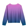 thumbnail image 5 of Gpaecead Girls Sweatshirt Long Sleeve Gradient Print Crewneck Pullover Sweatshirts for Teen Girls 3 Years Purple, 5 of 6