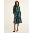 thumbnail image 2 of Free Assembly Women’s and Women's Plus Cotton Ruffle Midi Dress with Long Sleeves, Sizes XS-4X, 2 of 6