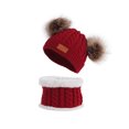 thumbnail image 2 of Guardurnaity Conjunto de 2 unidades de gorro para bebé, bufanda, gorro de otoño e invierno, bufanda para niño recién nacido, gorro de punto para niño y Sombreros Traje burdeos Guardurnaity AP000334-06, 2 of 6