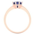 thumbnail image 4 of Clara Pucci 14K Rose Gold Solid Gold Tanzanite Solitaire Anniversary Ring for Women - 1 cttw Heart Cut, 4 of 8