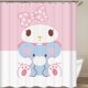thumbnail image 1 of Cortinas de ducha Kawaii Sanrios Anime Kuromi KTs My Melody pantallas impermeables de dibujos animados con gancho accesorios de baño, 1 of 4