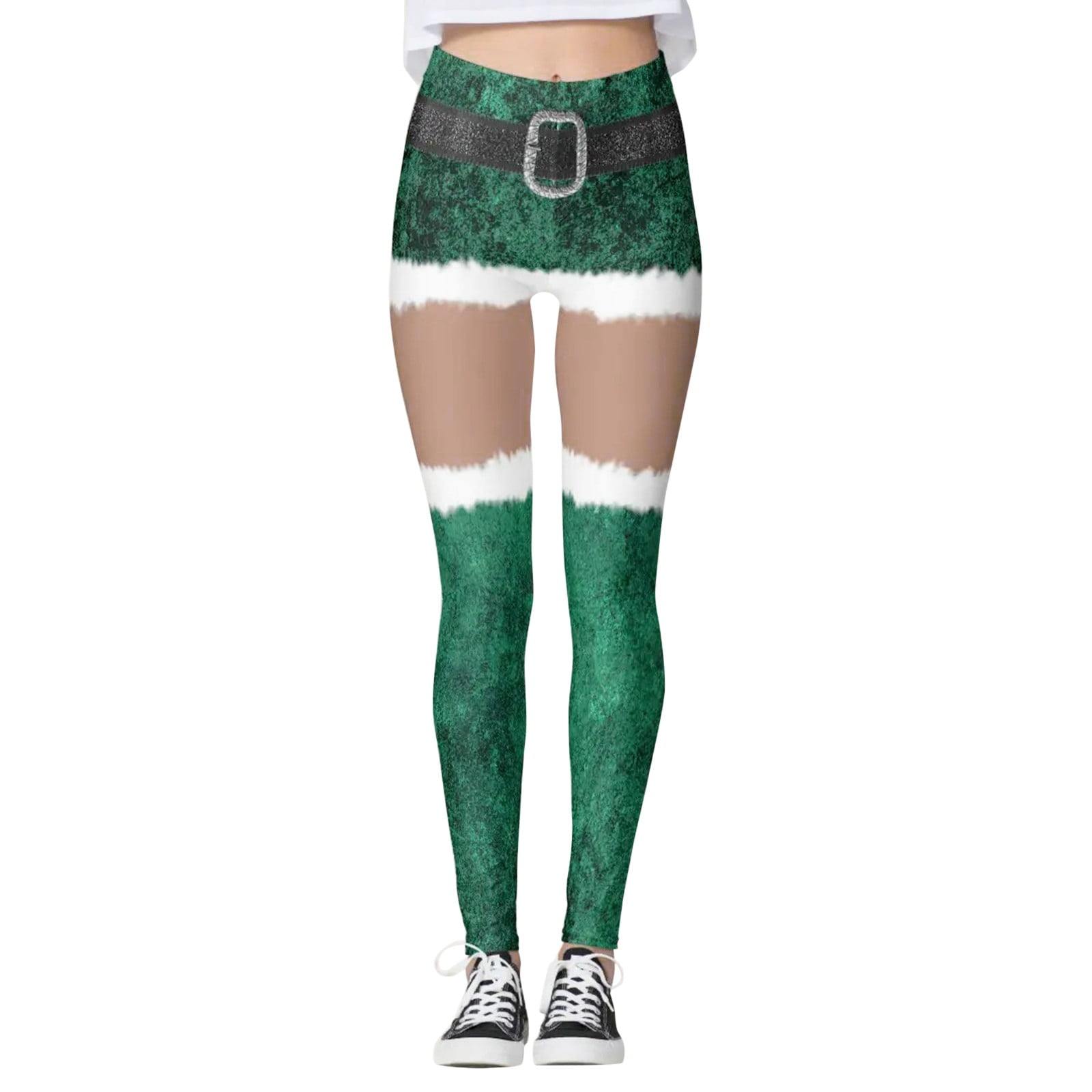  Women's Yoga Running Trousers Xmas Custom Christmas Santa Claus  Snowman Party Leggings Skinny Pants Stretchy Tights (Green-8, M) :  Clothing, Shoes & Jewelry