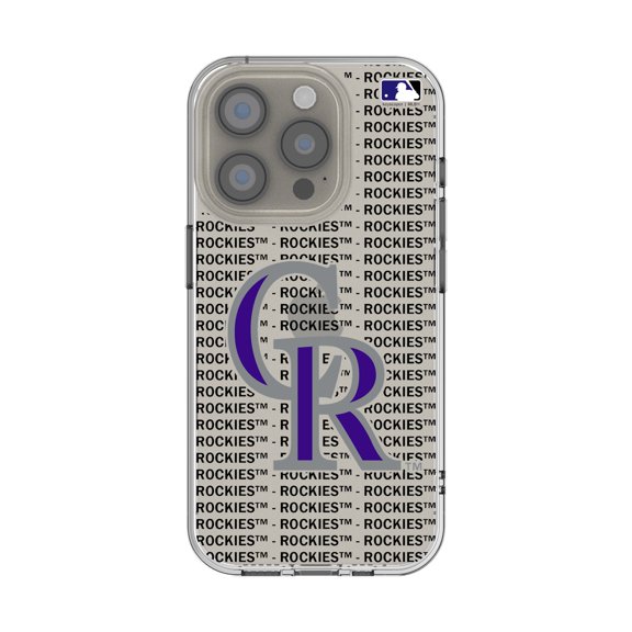 Colorado Rockies Text Backdrop Clear iPhone Case
