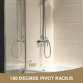 thumbnail image 2 of Topbath 55"X31" Bath Shower Door 1/4" Clear Glass Pivot Radius Frameless Chrome, 2 of 6