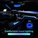thumbnail image 4 of Luces interiores de coche, tira LED de 5 m, 5 V, compatible con luces ambientales de todo tipo de coches (azul), 4 of 5