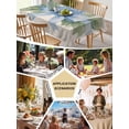 thumbnail image 6 of Hydrangea Flower Tablecloth Rectangle Table Cloth 52x70, Waterproof Tablecloth Outdoor Table Cloth, Pastoral Blue Bow Floral Spring Lraf Washable Table Cover for Kitchen Dinning Party, 6 of 8