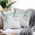 thumbnail image 3 of Outdoor Pillow Cover Green Eucalyptus Leaves Set of 2 Waterproof Throw Pillowcases Plant Decorative Patio Furniture Pillows for Couch Garden Indoor & Outdoor Use, 3 of 9