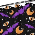 thumbnail image 3 of Halloween Bat Moon Eye Pattern Shower Curtain 36"x72" ,Bathroom Decorative Shower Curtains Set with 12 Hooks,Modern Waterproof Washable Shower Curtain, 3 of 6