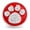 Red, variant on Snap Jewelry 18MM Pink Enamel Dog Paw Rhinestone Ginger Charm Button
