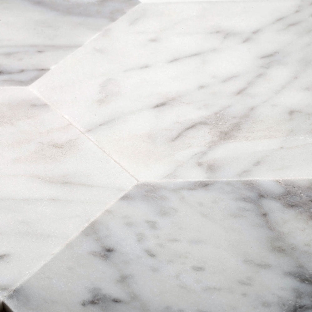 10 pack Carrara Hexagon 10.25 in. x 9 in. Honed Peel and Stick Backsplash Tile for Kitchen and Bathroom (6.41 sq. ft./Case)