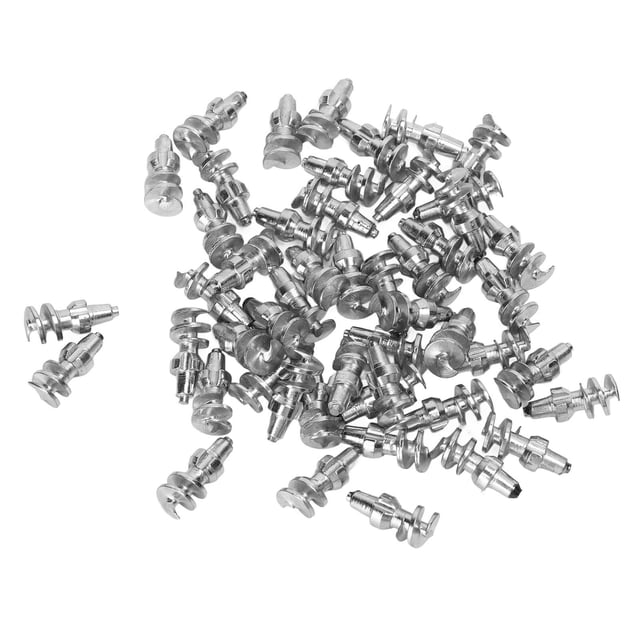 50 Uds. Tornillos roscados antideslizantes de acero de tungsteno y aluminio para neumáticos, para carretilla elevadora y camión