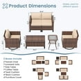 thumbnail image 7 of ELPOSUN Outdoor Patio Furniture Set,Rattan outdoor Conversation Set,6 Pieces Wicker Rattan Sectional Furniture with Rocking Swivel Chair for Backyard,Poolside, Beige (Include Waterproof Covers), 7 of 7