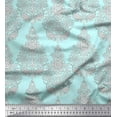 thumbnail image 1 of Soimoi Cotton Cambric Fabric Leaves & Floral Block Print Fabric by The Yard 56 Inch Wide, 1 of 3