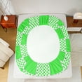 thumbnail image 5 of jejeloiu Geometric Plaid Queen Sheet Sets,Modern Minimalist Geometric Flat Sheet,Green Checkerboard Grid Queen Fitted Sheet For Teens,Ultra Soft Home Decor,4-Piece, 5 of 7