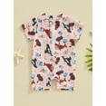 thumbnail image 2 of JYYYBF Little Boys Short Sleeve Swimsuit Round Neck Whale Print Zip UP Rash Guard Swimwear Sun Protection Infant Toddler Bathing Suit, 2 of 7