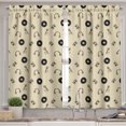 thumbnail image 2 of Ambesonne Music Valance & Curtain, Retro Records Headphones, 55"x45", Cream Black, 2 of 6