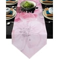 thumbnail image 2 of Flower Pink Table Runner Modern Table Flag Home Party Country Wedding Decoration Tablecloth Table Runners, 2 of 5