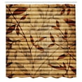 thumbnail image 3 of Ambesonne Beige Shower Curtain, Grunge Leaves Bohemian Motif, 69"Wx70"L, Brown Tan and Beige, 3 of 5