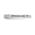 thumbnail image 3 of 14K White Gold Ring Band Wedding Diamond Baguette , Size 6, 3 of 7