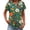 Green, variant on BOMYJESK Women's Tops Short Sleeve V Neck Tee Shirts Business Casual Floral Print Basic Blouses 2026 Summer Fashion Going Out Loose Fit Outfits Blue L