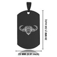 thumbnail image 2 of Stainless Steel Geometric Polygon Buffalo Animal Dog Tag Keychain Circle Ring, 2 of 2