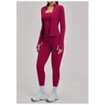 thumbnail image 4 of PISONIC 3 Piece Workout Sets for Women, Zipper Long Sleeve Jacket, Tank Top and High Waist Leggings Yoga Gym Sets, 4 of 7