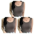 thumbnail image 4 of Minnieouse Lencería Camiseta corta sin mangas Camisola ancha Almohadilla sexy Camiseta con cuello cuadrado Chaleco corto Ropa interior deportiva Type1 NO1, 4 of 6