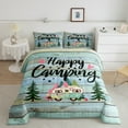 thumbnail image 2 of Erosebridal Cartoon Car Comforter Sets Queen Size,Happy Camping Bedding Queen Comforter Set,Lodge Cabin Bedding Sets Queen with Comforter,Breathable Boys Bedroom Decor,Reversible,3 Pieces, 2 of 8