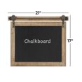 thumbnail image 3 of DecMode Brown Wood Chalkboard Sign Wall Decor with Barn Door Inspired Top, 3 of 15