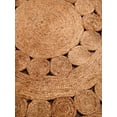 thumbnail image 4 of HAND WOVEN JUTE ECO-FRIENDLY AREA RUGS - 4'x4', Round Shape, Beige Color, Oriental Pattern, High Pile, Natural Fiber, Outdoor Indoor Handmade Area Rugs for Living Room, Bed Room (J00004), 4 of 7