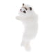 thumbnail image 2 of Adornos artísticos de gato de peluche, figuritas colgantes de gato de simulación, manualidades, regalos Negro a la derecha, 2 of 9