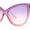 Pink Purple Pink, variant on Womens Oversize Cat Eye Chic Horn Rim Shield Sunglasses All Black