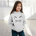 thumbnail image 2 of Girls Hoodies Size 7-8 Sports Shirt Warmth Graphic Print Pullover Sweatshirt Girl's Pullover Tops Sweaters & Hoodies Grey, 2 of 4
