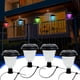 thumbnail image 4 of Luces solares para barandillas | Luz LED impermeable para cercas exteriores | Batería de 300mAh | Decoración para jardín, piscina y balcón | Fácil instalación | Plástico ABS | 9x9x12cm | Paquete, 4 of 9