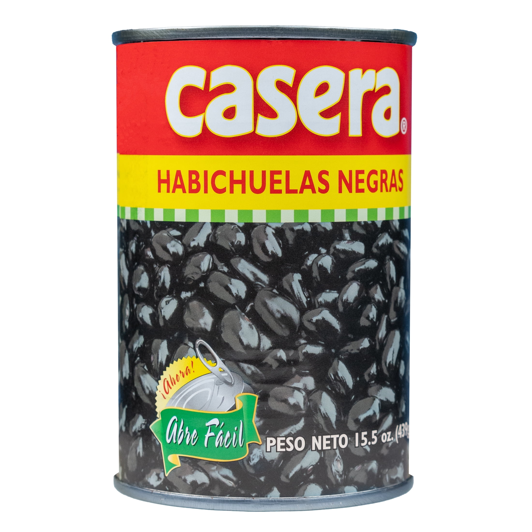 Casera Black Beans in Tomato Broth, Precooked, Easy Open, 15.5oz