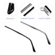 thumbnail image 5 of WORGEOUS 1 par de gafas universales, patillas de repuesto, gafas de moda, patas de brazos de Metal, 5 of 6