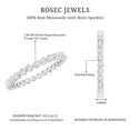 thumbnail image 6 of Rosec Jewels Floating Eternity Ring with Moissanite for Women (D-VS1 Grade), 14K White Gold, US 7.50, 6 of 7