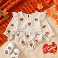 thumbnail image 2 of Zshosam Baby Christmas Bodysuit Girl Newborn Baby Girl Clothes Ruffle Solid Sweater Long Sleeve Romper Fall Winter Size 0 3 Months,(Brown 0-3 Months), 2 of 4
